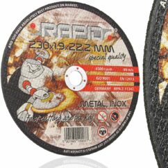 DISCOS DE CORTE 230x1.9mm RÁPIDO ACERO METAL