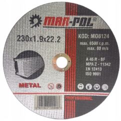 DISCO CORTE METAL ACERO INOX 230 x 1,9mm