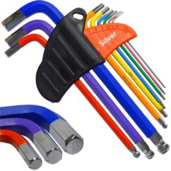 Llaves Allen HEX largas 1,5-10mm con bola 9 uds.