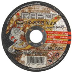 Disco de 125x1,2 mm para corte de metal y acero RAPID
