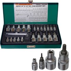 Llaves TORX. T8-T60 Vasos Torxy E4-E18 juego de 25 uds. Jonesway