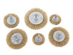 Cepillos de alambre para taladro, juego de cepillos, 6 uds.