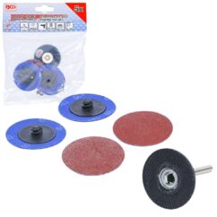 Portamolienda frontal 50 mm + 4 uds. Paños abrasivos BGS-Technic