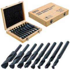 Brocas HSS 13-25mm 8 uds. caja de madera para diestros BGS-Technic