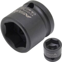 Vaso de impacto súper corto 21 mm 1/2' Asta Cr-Mo