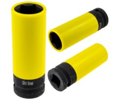 VASO DE IMPACTO LARGO 19 MM PARA LLANTAS DE ALEACIÓN DE 1/2"