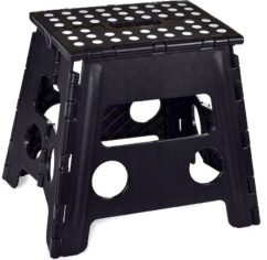 Taburete, taburete y silla plegables 150 kg. 32cm