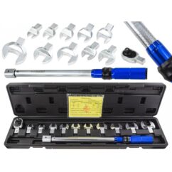 Llave dinamométrica 20-220 Nm + tapón plano 13-29mm 1/2' Certificado