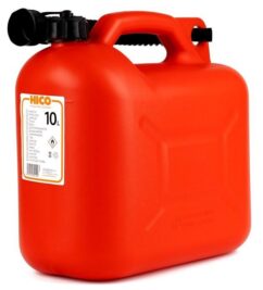 Bidón de combustible 10L Homologación, depósito con embudo, gasolina, aceite, Fuerte