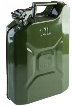 Bidón metálico de combustible de 10L. tanque, tanque, gasolina, aceite, Fuerte