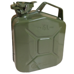 Bidón metálico de combustible de 5L. tanque, tanque, gasolina, aceite, Fuerte