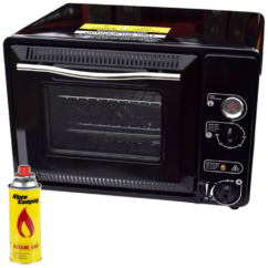 Horno turístico, cocina de 30l, cartucho de gas de 220g.