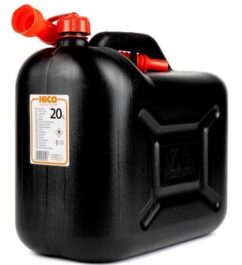 Bidón de combustible 20L Certificado, depósito con embudo, gasolina, aceite, Fuerte