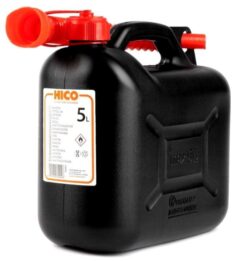 Bidón de combustible 5L Certificado, depósito con embudo, gasolina, aceite, Fuerte