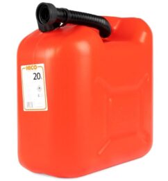 Bidón de combustible 20L Certificado, depósito con embudo, gasolina, aceite, Fuerte