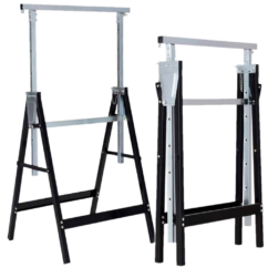 Soportes de taller, caballetes, 2 piezas, 80-130 cm, 150 kg