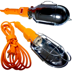 Lámpara de taller con interruptor E27 5m 230V LED