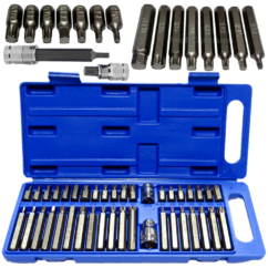 Puntas IMBUS HEX TORX SPLINE 40 uds. Juego de puntas 1/2' 3/8'