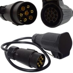 Adaptador con cable 7/13 PIN 12V. Adaptador 75CM