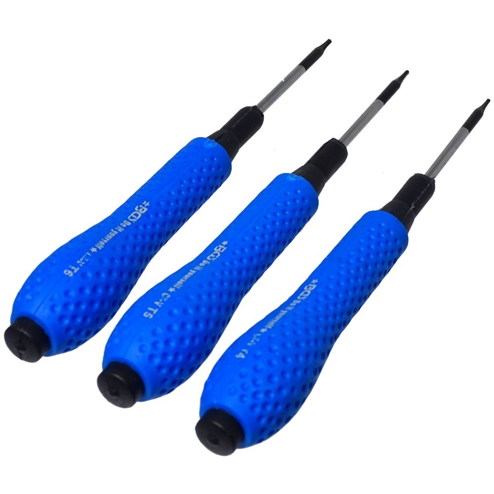 Destornilladores Torx de precisión T4 T5 T6 Destornilladores Torx de servicio magnético, juego de 3 piezas. - Imagen 3