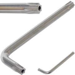 Llave chavetera TORX doblada con orificio T45x102 mm