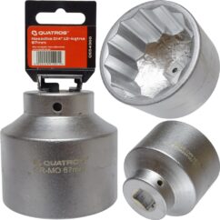 Vaso 67 mm 12 ángulos 3/4' Buje Iveco, llave de vaso CR-MO
