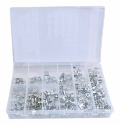 Abrazaderas de resorte galvanizadas, 135 uds. colocar