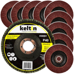 MUELAS DISCOS LÁMINAS P40x125mm 10uds. FLAPES DE LIJADO
