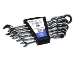 Juego de 6 llaves combinadas con carraca CR-V 8-19 mm