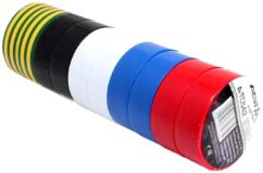 Cinta aislante de PVC 19mm 10m. Juego de 10 piezas. ASTA