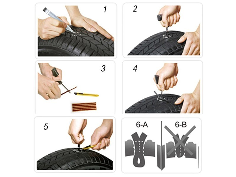 Kit de reparación para neumáticos sin cámara, 8 piezas. - Imagen 4