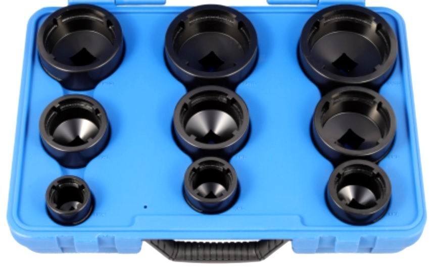 Vasos para tuercas de rodamiento ranuradas KM4-KM12 Dientes internos JONNESWAY - Imagen 3