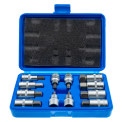 LLAVES HEXAGONALES IMBUS H5-H22 CON VASO 1/2' 12PZS SATRA
