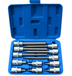 LLAVES HEXAGONALES IMBUS H5-H12 CON VASO 1/2'' LARGO 12PZS SATRA