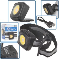 Linterna frontal antigolpes con reflector LED COB 3W 500mAh 500lm IP44