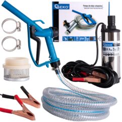 Bomba de aceite sumergible 12V 51mm con cable de 4m y pistola