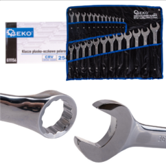 Llaves combinadas pulidas 6-36mm 25 uds. CRV