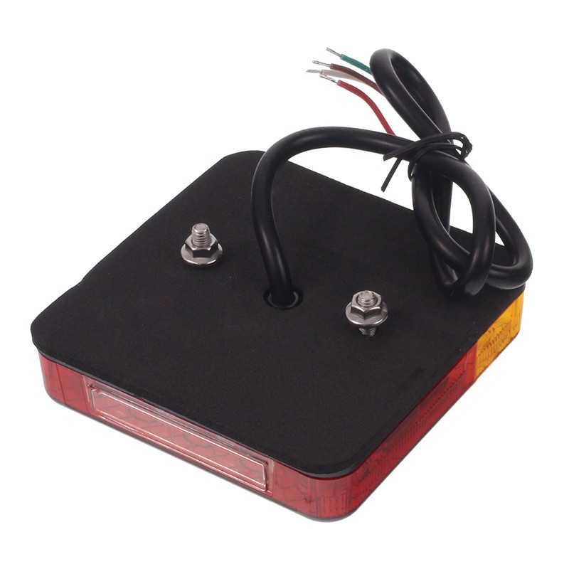 Piloto trasero LED plano L/R cuadrado LED remolque sin cable 12/24V - Imagen 4