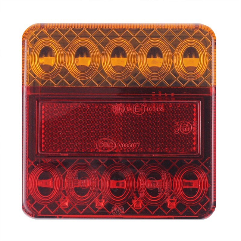 Piloto trasero LED plano L/R cuadrado LED remolque sin cable 12/24V - Imagen 5