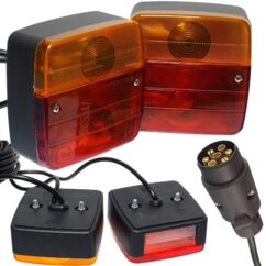 Juego de luces para remolque, grúa, camión de transporte, 7,5 m + 2,5 m, montaje con tornillos