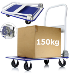 CARRO DE TRANSPORTE DE ALMACEN PLEGABLE 150KG
