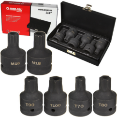 Vasos de impacto 3/4" L-KEY Torx Spline CrMo