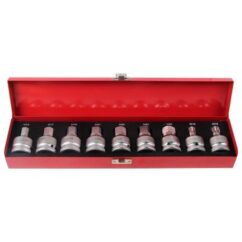 Juego de 9 llaves Allen. 3/4 pulgada 14,17,19,21,24 mm y estriado M16 M18