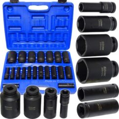 Juego de 20 vasos de impacto de 1/2' de largo de 10 a 38 mm