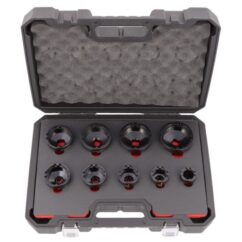 Juego de 9 piezas. casquillo para contratuercas, dentado interior