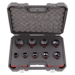 Juego de 9 piezas. casquillo para contratuercas, dentado exterior