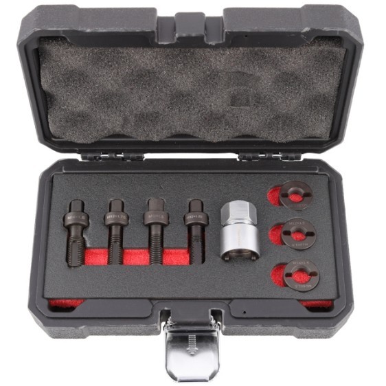 Kit para regenerar roscas de ruedas de coche