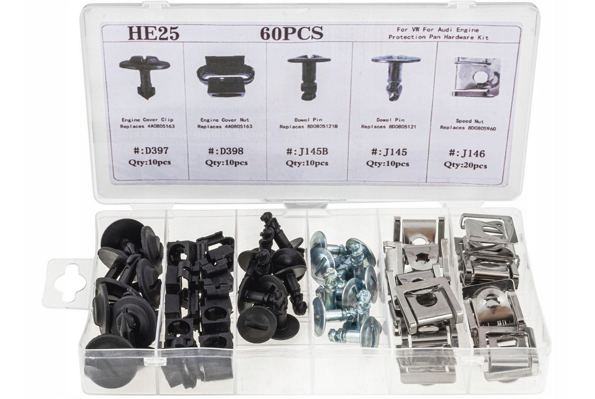Clips tornillos tapa motor VW AUDI SKODA SEAT juego de 60 uds. - Imagen 5