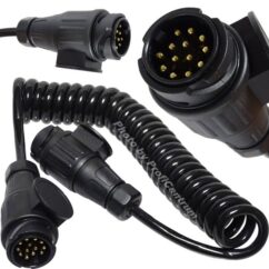 Cable espiral 13/12V Conectores de plástico, longitud útil 3M