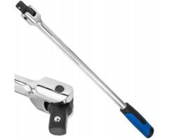 Llave de perilla, articulada, inclinable, 1/2 de largo, 450 mm, tapacubos